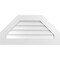 Ekena Millwork Octagonal Top Surface Mount PVC Gable Vent w/ 3-1/2"W x 1"P Standard Frame, 36"W x 18"H GVPOT36X1801SN - alternate 1